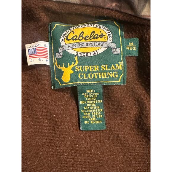 Vintage Cabela's Super Slam Camo Jacket Men's Medium Realtree Hunting USA barn - Picture 5 of 9